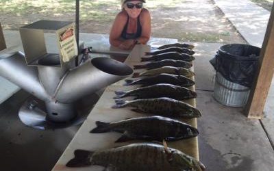 Aug. 7, 2016. My wife Joann and I caught our limits of Smallmouth