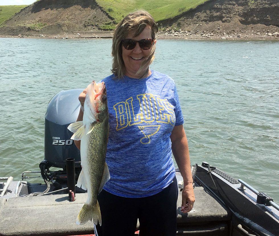 Missouri couple take in some Lake Oahe walleye fishing - Dave Spaid Guiding