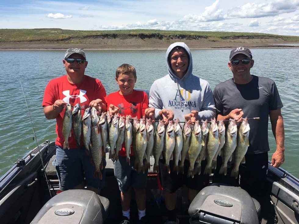 Lake Oahe. Great weather, great fishing! Dave Spaid Guiding